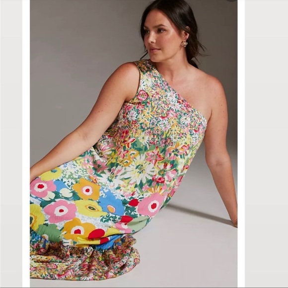 Sarah Campbell for Anthropologie One-Shoulder Midi Dress - Picture 3 of 5